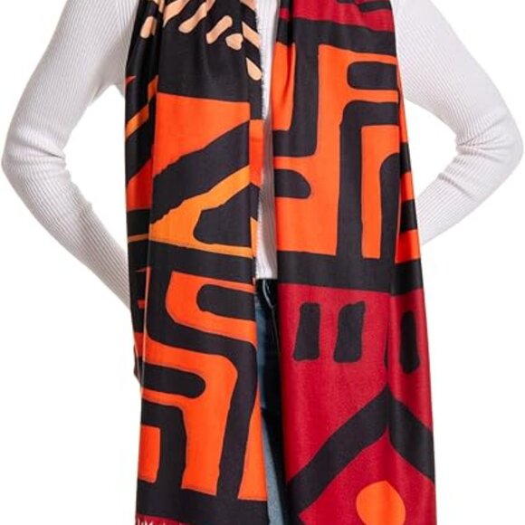 African Tribal Style Double Sided Scarf - Picture 5 of 5